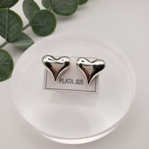 Heart Stud Earrings 925 Sterling Silver